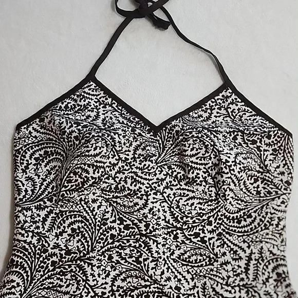 Women's Ann Taylor Halter Top Dress, Brown/White, Size 12P, Pre-Owned - Picture 4 of 13